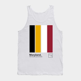 Maryland // Original Minimalist Artwork Poster Design Tank Top